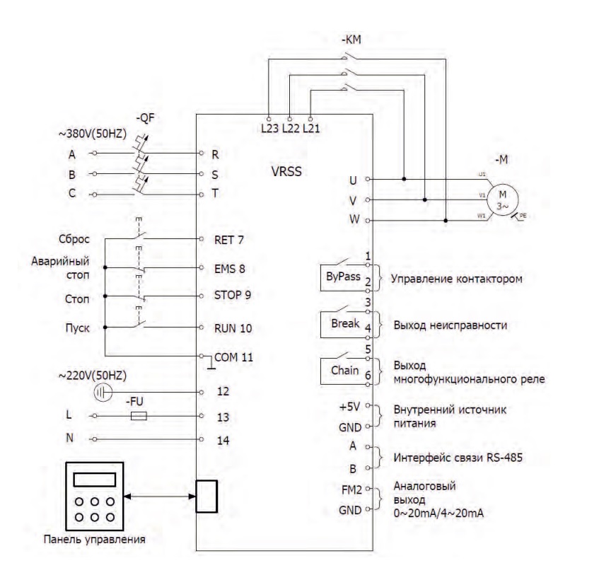 Устройство плавного пуска Vemper VRSS-320T4 320 кВт 380 В